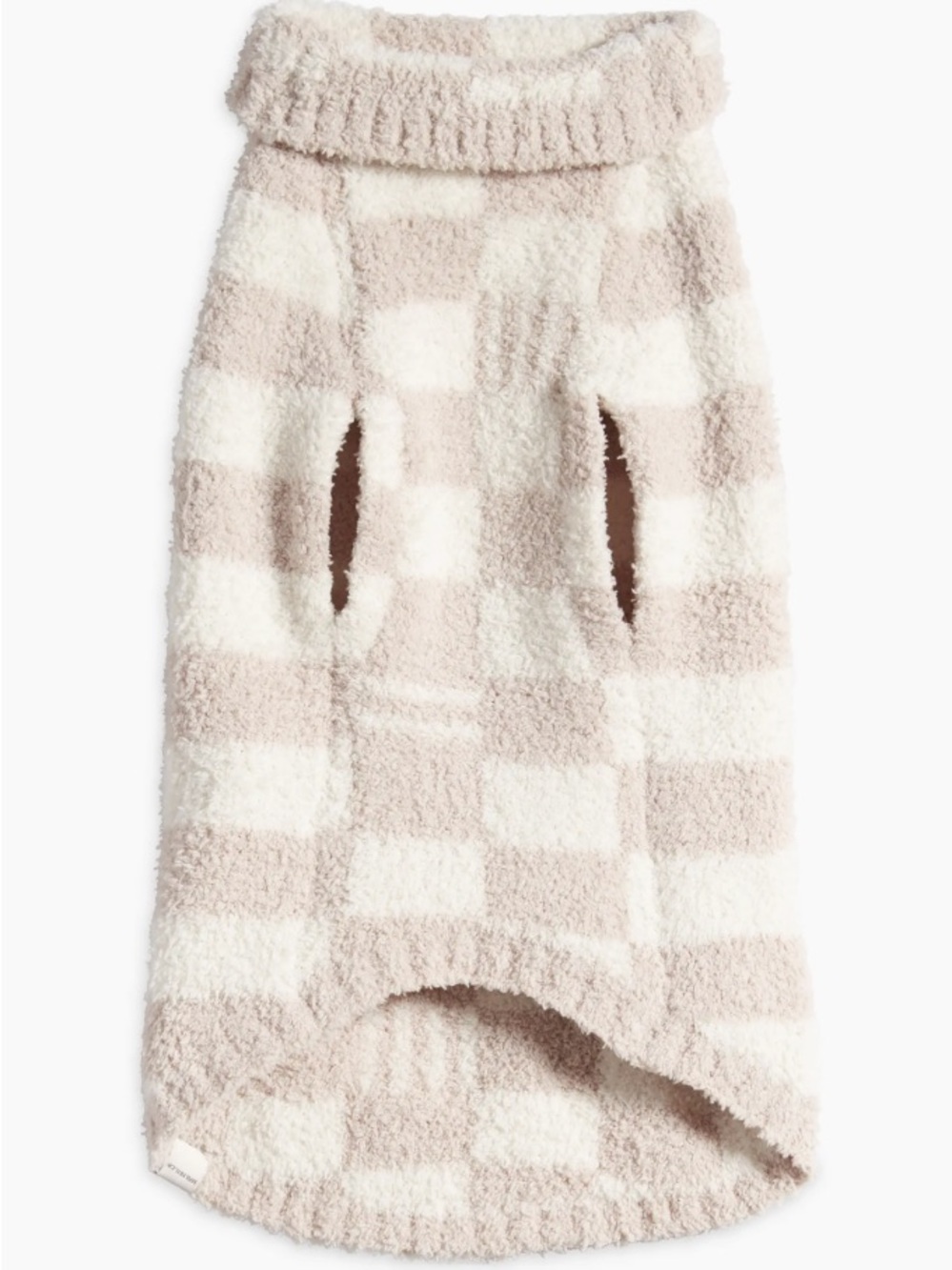 Barefoot Dreams Striped Tan and White Dog Sweater - Picture 3 of 6
